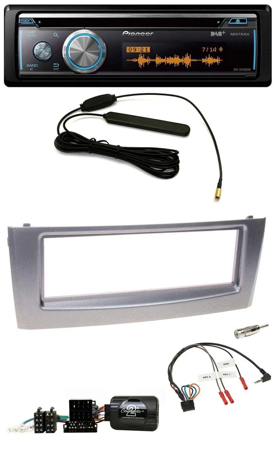 Pioneer CD USB Bluetooth DAB Lenkrad Autoradio für Fiat Grande Punto 2006-2010 g