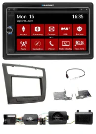 Blaupunkt Lenkrad DAB TMC 2DIN USB Bluetooth Navigation für BMW 1er PDC aut. Kli