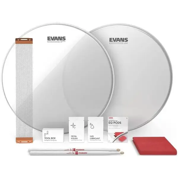 Набор пластиков для барабана Evans UV1 Snare Tune Up Kit с аксессуарами