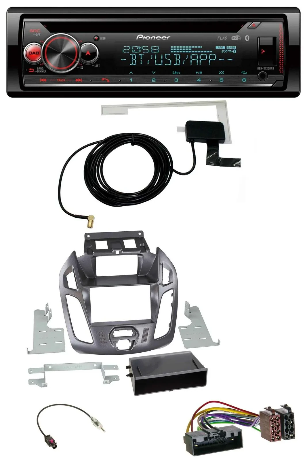 Pioneer DAB CD MP3 USB Bluetooth Autoradio für Ford Transit Connect 12-18 Displa
