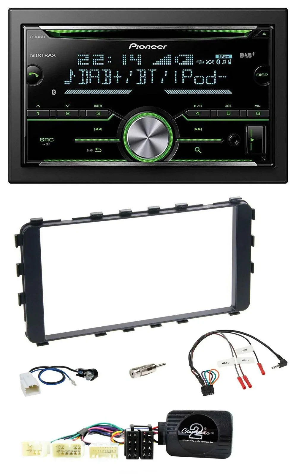 Pioneer Bluetooth Lenkrad DAB 2DIN USB CD Autoradio für Toyota Yaris 06-11 OEM-N