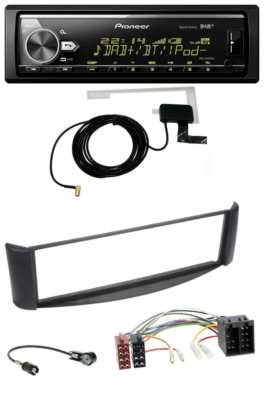 Pioneer Bluetooth DAB USB MP3 Autoradio für Smart ForTwo (1998-2007)