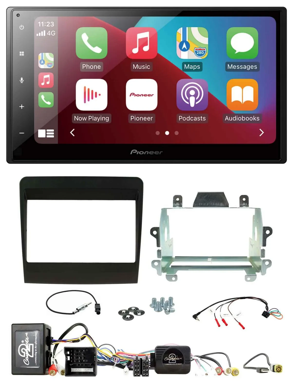 Автомагнитола для Porsche 911 2011–2017 Pioneer 2DIN DAB Bluetooth USB, совместима с MOST, управление с руля