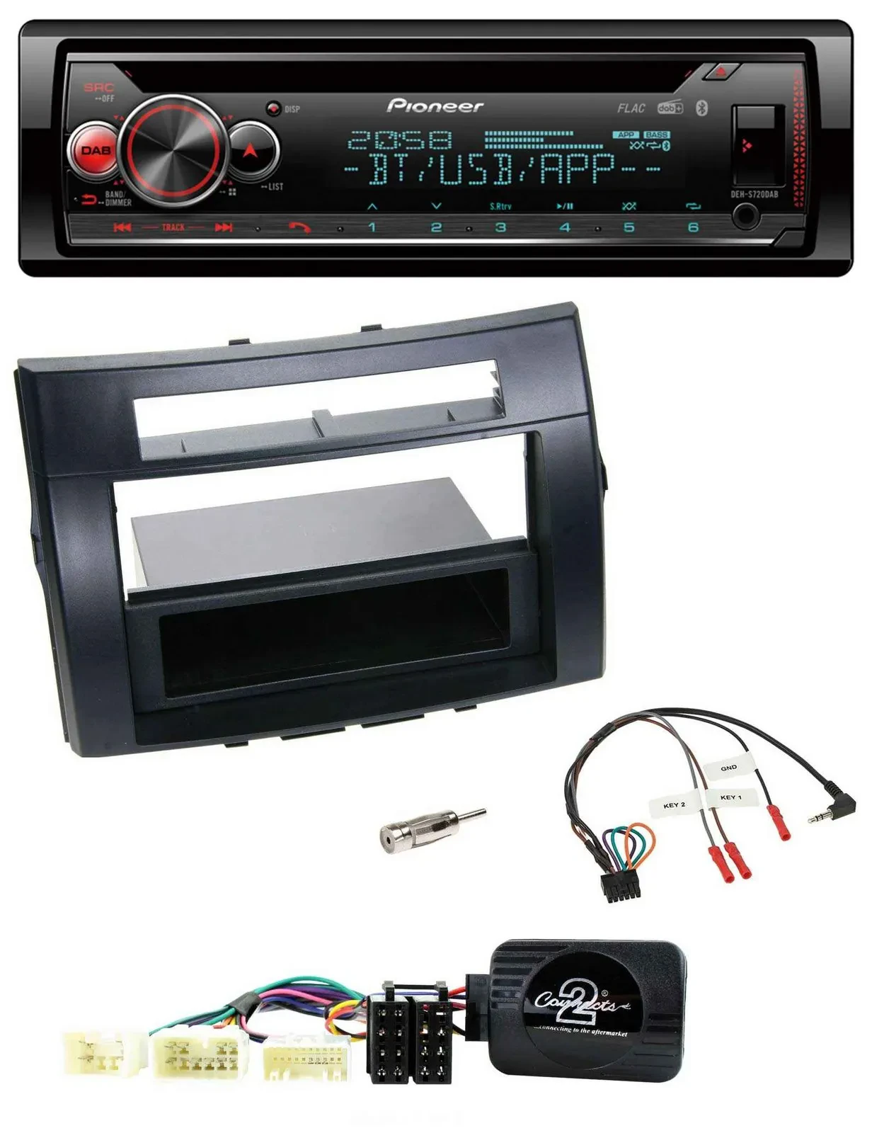 Pioneer Lenkrad DAB CD Bluetooth USB Autoradio für Toyota Corolla Verso 04-07 sc