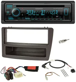 Автомагнитола Kenwood Bluetooth DAB CD USB для Honda Civic 2004–2006, с поддержкой управления на руле, антрацит