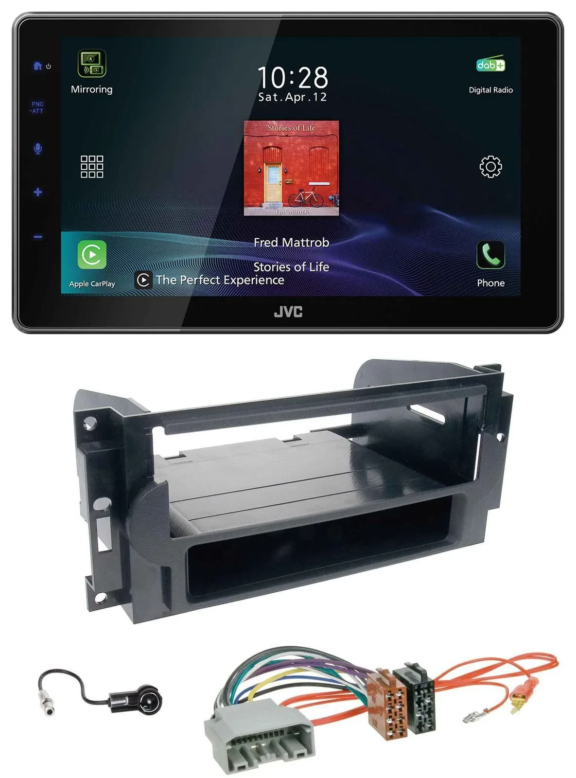 JVC DAB MP3 Bluetooth USB Autoradio für Chrysler 300C Dodge Caliber Jeep Command