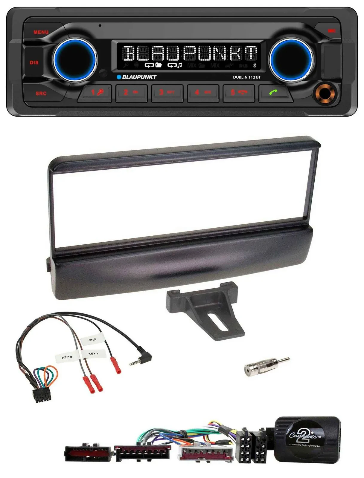Автомагнитола для Ford Escort/Focus Blaupunkt Bluetooth, USB, MP3, черная