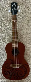 Luna Model UKE TC MAH Tattoo Mahogany Concert Size Acoustic Ukulele with Gig Bag