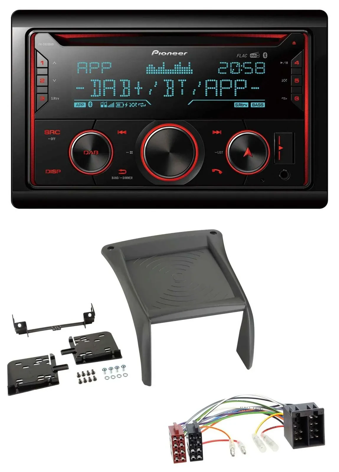 Pioneer 2DIN DAB MP3 Bluetooth USB CD Autoradio für Fiat Ducato (2002-2006)