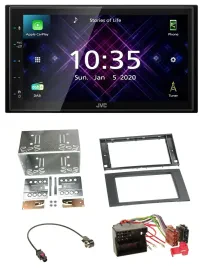 JVC DAB 2DIN MP3 Bluetooth USB Autoradio für Ford Fusion Transit Kuga 05-12 schw