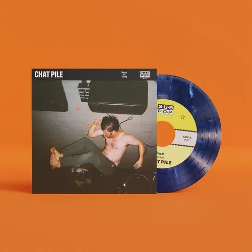 Виниловая пластинка Chat Pile - Masks [New 7" Vinyl] Blue, Colored Vinyl, Ltd Ed