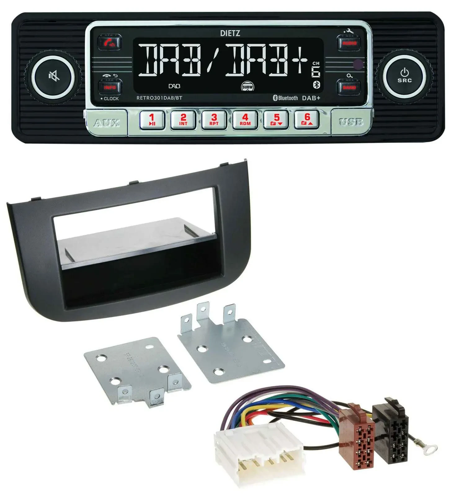 Dietz USB DAB MP3 Bluetooth Autoradio für Mitsubishi Colt Z30/Z30G/Z3B/Z3V ab 08