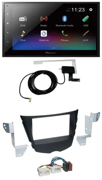 Pioneer DAB MP3 Bluetooth 2DIN USB Autoradio für Hyundai Veloster FS ab 2011