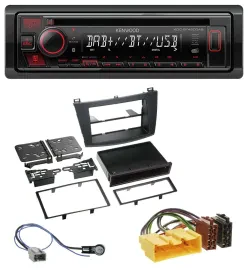 Kenwood MP3 CD USB Bluetooth DAB Autoradio für Mazda 3 (ab 2009)
