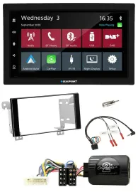 Blaupunkt 2DIN Lenkrad USB Bluetooth DAB Autoradio für Subaru ForesterSJ Impreza