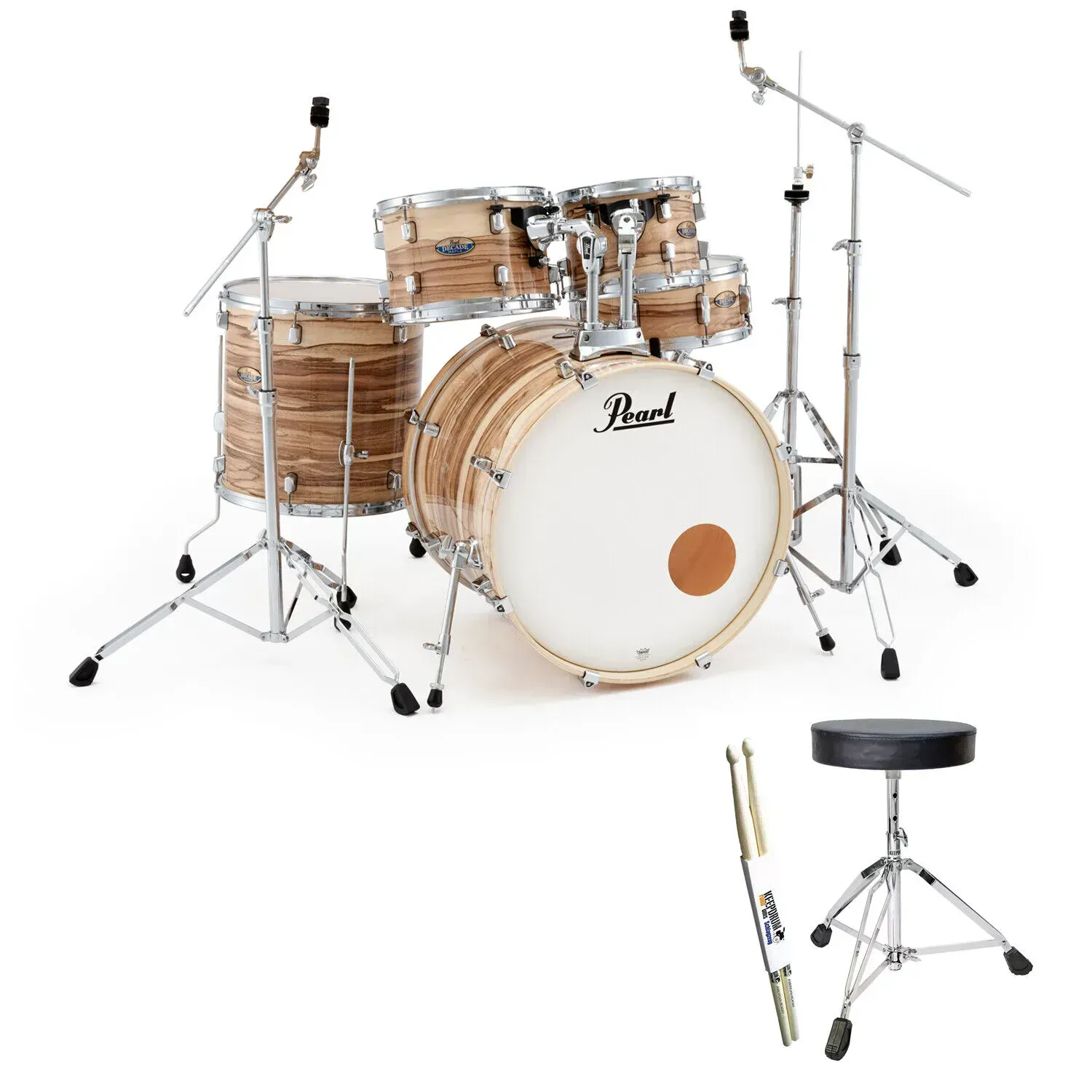 Акустическая ударная установка Pearl Decade Maple 22" Gloss Exotic Maple с аксессуарами