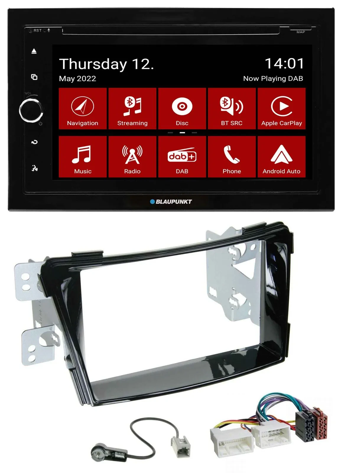Blaupunkt MP3 DVD Bluetooth DAB 2DIN USB Autoradio für Hyundai i40 VF ab 11 Klav