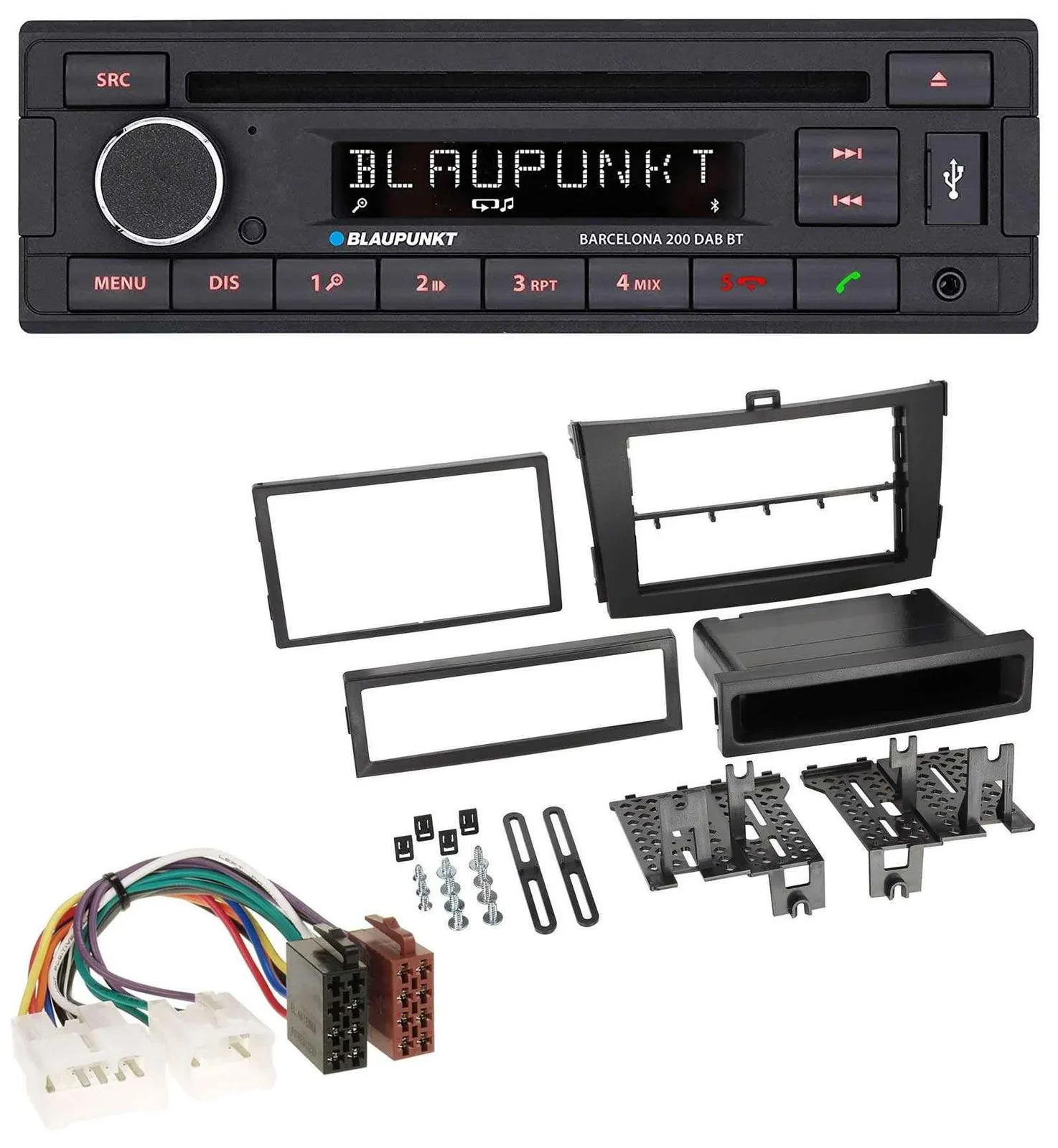 Blaupunkt USB DAB CD Bluetooth MP3 Autoradio für Toyota Corolla ab 2009 schwarz