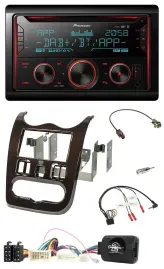 Pioneer 2DIN DAB Lenkrad Bluetooth USB CD Autoradio für Dacia ab 12 dunkelbraun