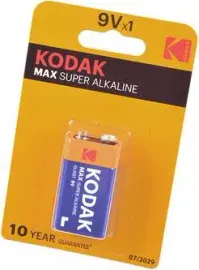 Батарейка Крона KODAK 6LR61 (9V, алкалиновая, блистер, 1 шт)