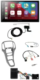 Автомагнитола Pioneer 2-DIN USB Bluetooth DAB для Opel Astra J (с 2009) титан