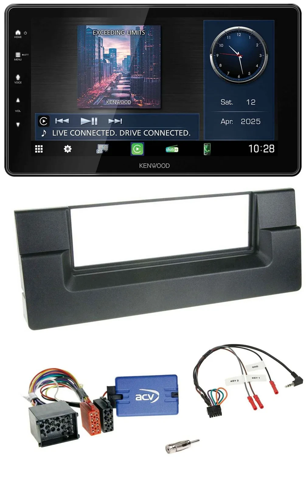 Kenwood Lenkrad Bluetooth USB DAB Autoradio für BMW 5er E39 1996-2001