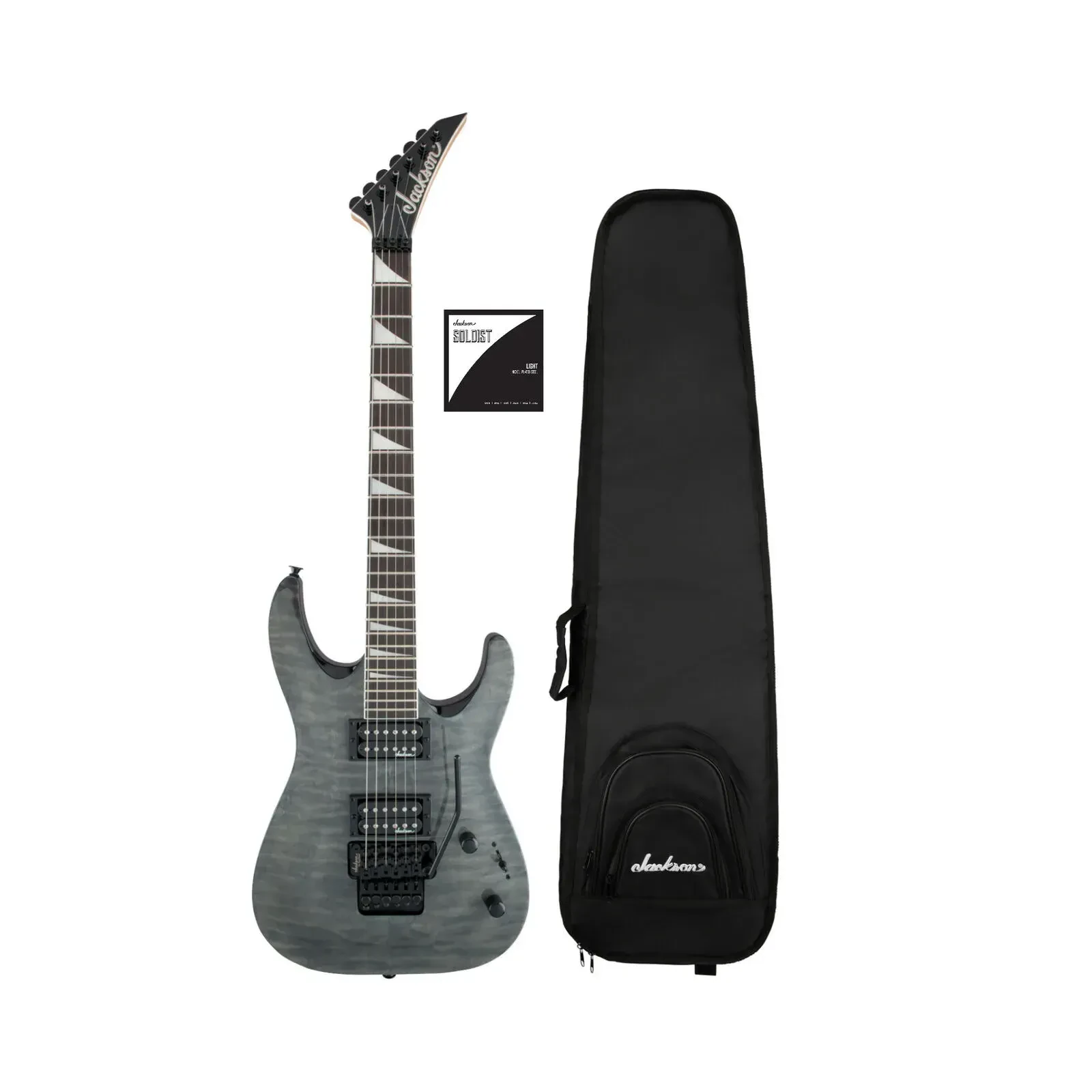 Jackson JS Series Dinky Arch Top Guitar Black with Gig Bag and Strings