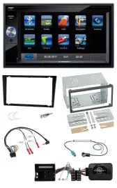 Blaupunkt 2DIN Bluetooth TMC USB Lenkrad SD Navigation für Opel Corsa C schwarz