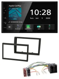 Kenwood Bluetooth MP3 DAB USB 2DIN Autoradio für Citroen Jumper 11-21 Peugeot Bo