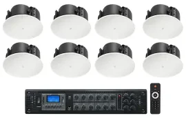 Потолочная акустика для коммерческих помещений JBL Control 424LP + RCS350-6 4" 70V (набор, 4 шт. + усилитель)