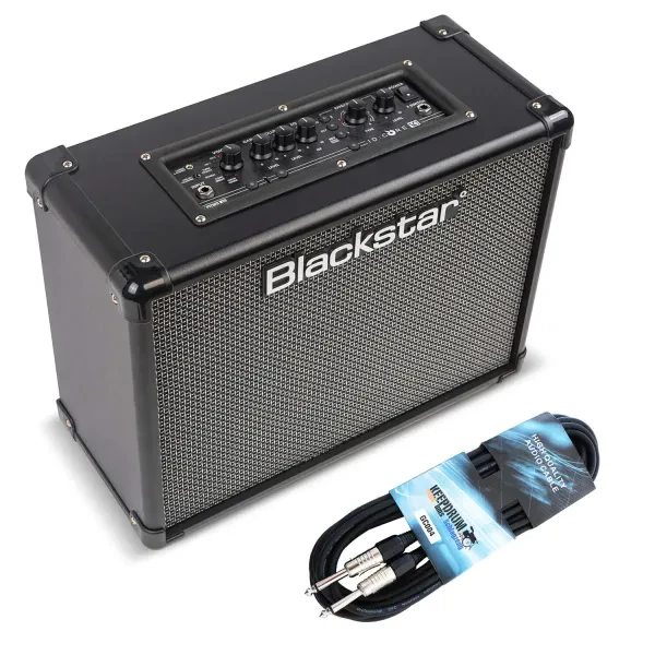 Blackstar ID Core 40 V4 Gitarren-Verstärker Combo Amp mit keepdrum Klinkenkabel