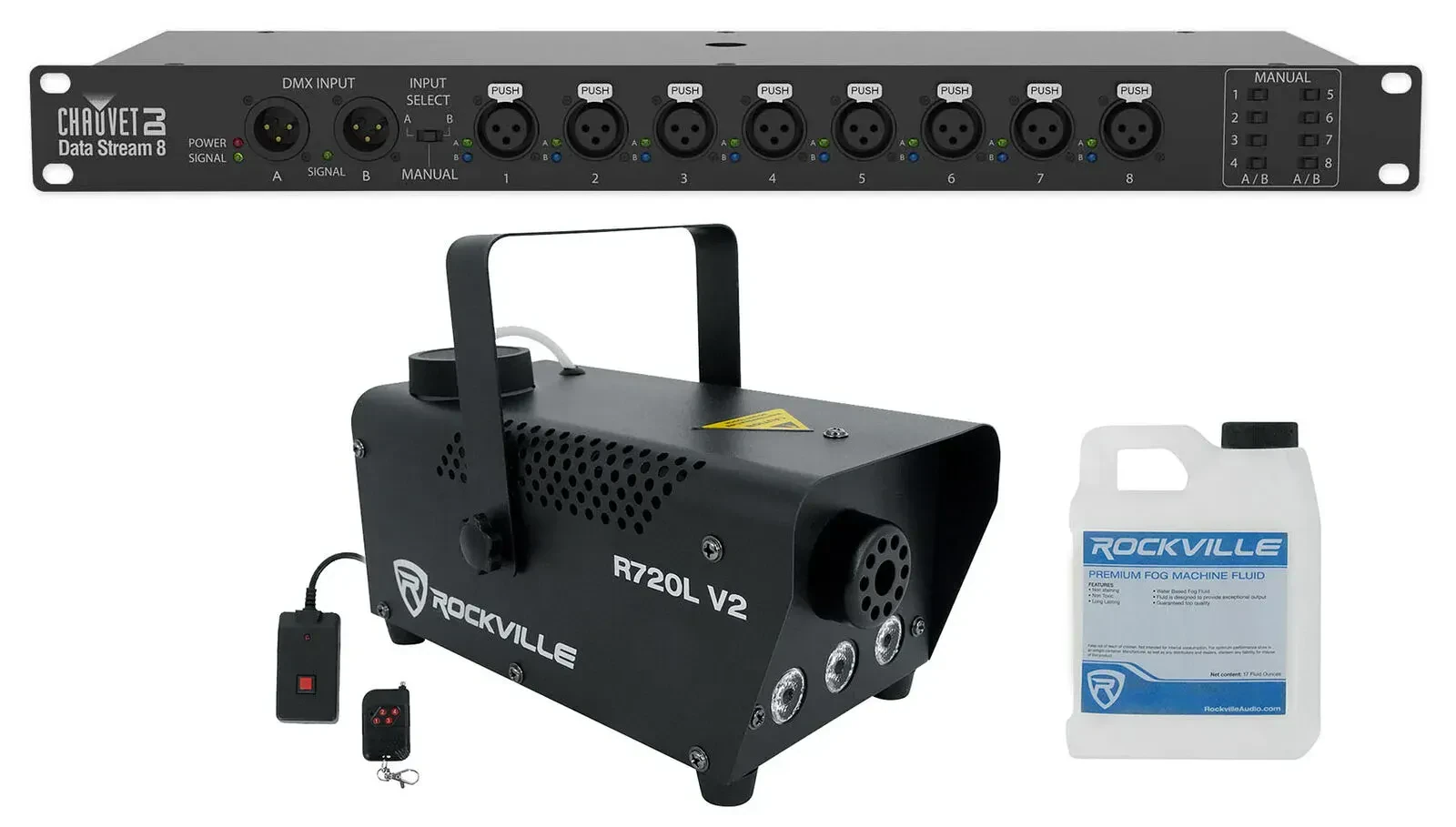 DMX-сплиттер Chauvet DJ Data Stream 8 с генератором дыма