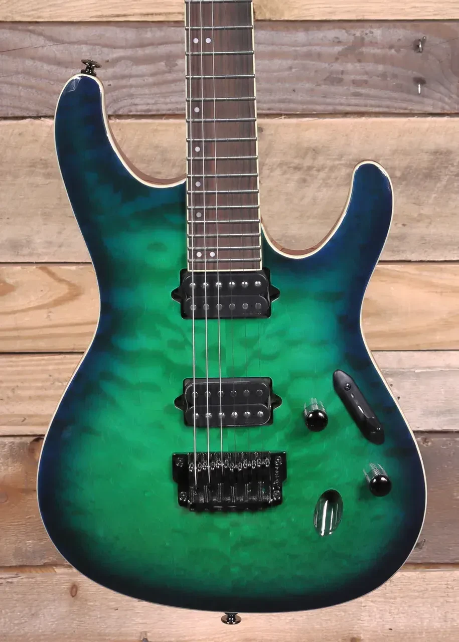 Ibanez Prestige S6521Q Electric Guitar Surreal Blue Burst w/  Case