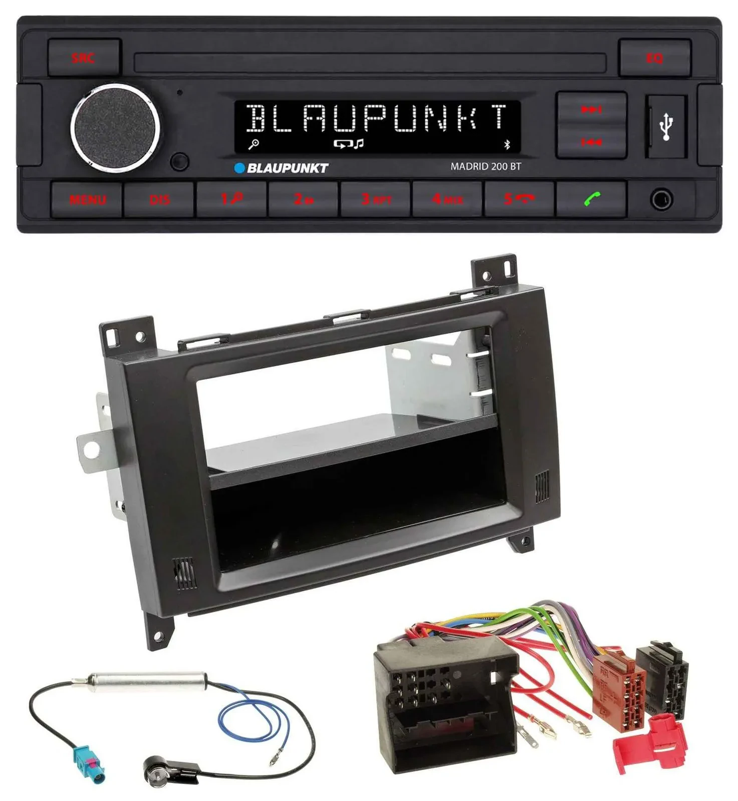 Blaupunkt USB AUX Bluetooth MP3 Autoradio für Mercedes Viano Vito 06-14 schwarz