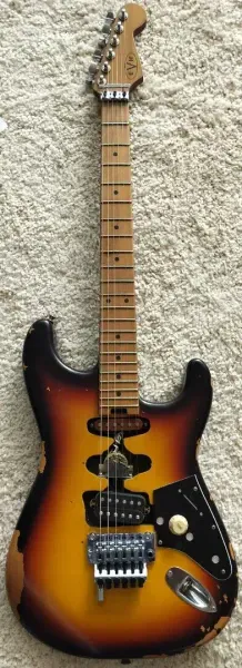 EVH Frankenstein Series Frankie Relic Guitar, Maple board, Vintage Sunburst