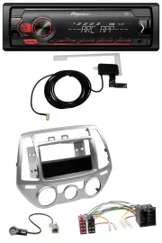 Pioneer 1DIN USB DAB MP3 AUX Autoradio für Hyundai i20 (12-14) man. Klima