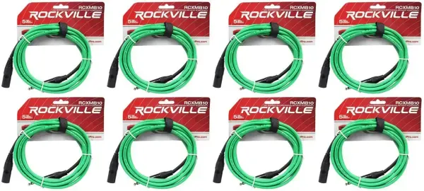 Коммутационный кабель Rockville RCXMB10-G Green 3 м (8 штук)