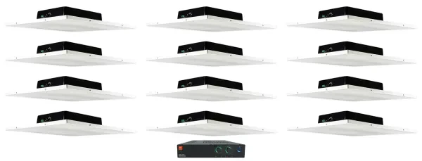 Потолочная акустика JBL DCS8T White с усилителем (12 штук)