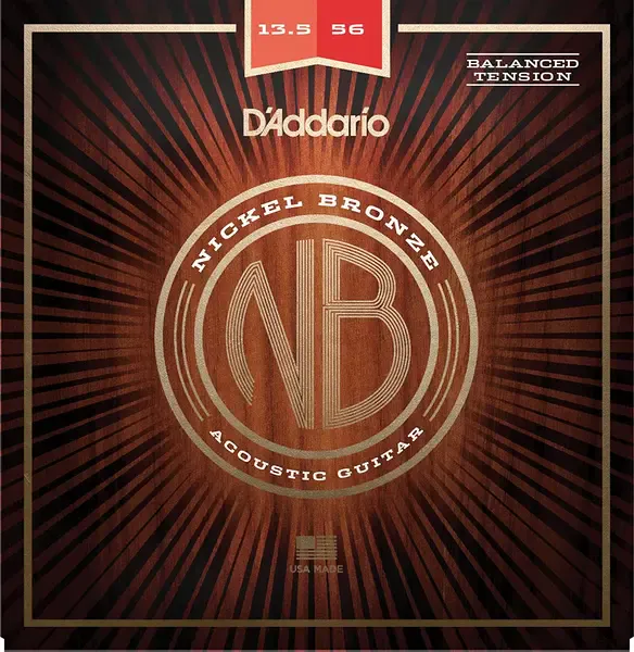Комплект струн для акустической гитары D'Addario NB13556BT Nickel Bronze 13.5-56