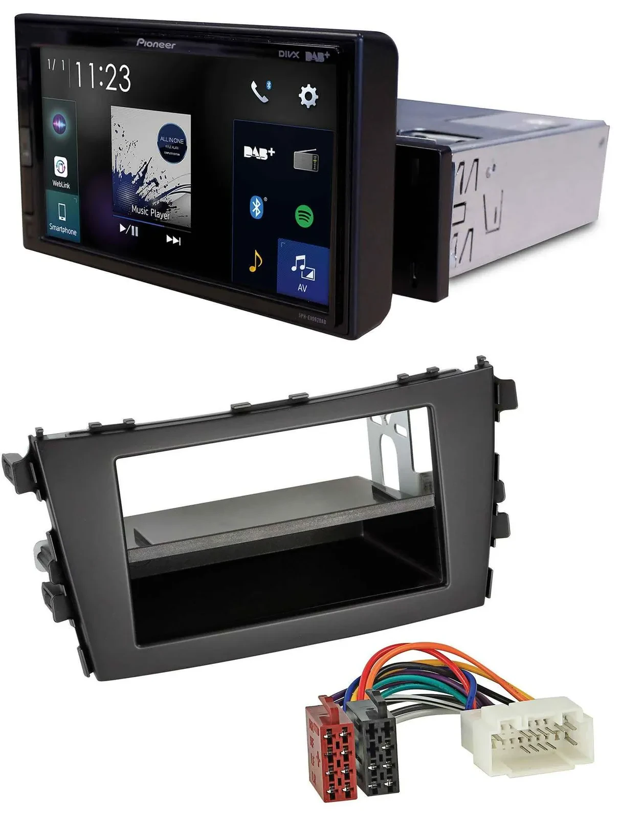 Pioneer DAB MP3 Bluetooth USB Autoradio für Suzuki Celerio (LF, ab 2014)