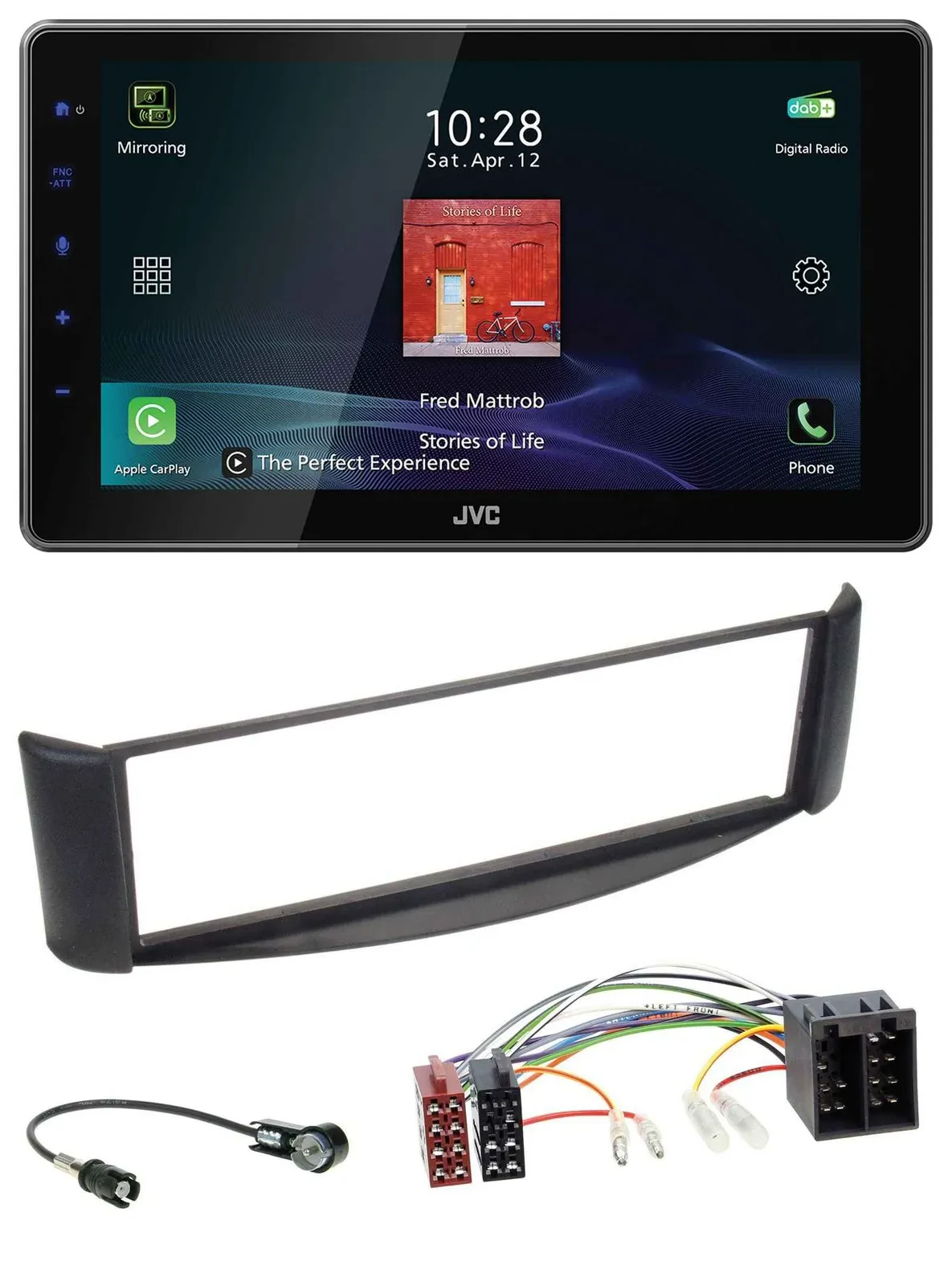 Автомагнитола JVC DAB, Bluetooth, USB для Smart ForTwo (1998–2007)