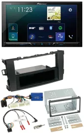Pioneer Lenkrad Bluetooth USB 2DIN DAB Autoradio für Toyota Auris 2011-2012 schw