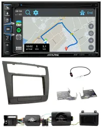 Alpine DAB TMC Bluetooth 2DIN USB Lenkrad Navigation für BMW 1er PDC aut. Klima