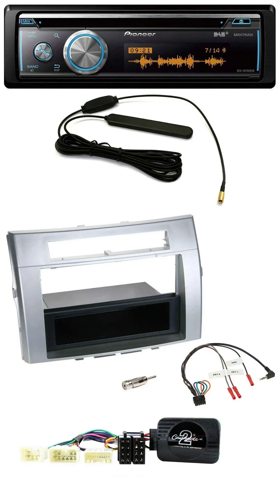 Pioneer CD USB Bluetooth DAB Lenkrad Autoradio für Toyota Corolla Verso 2004-200