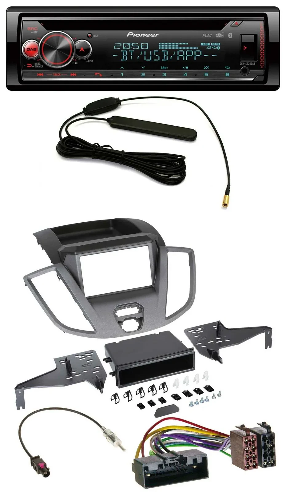 Pioneer USB DAB MP3 Bluetooth CD Autoradio für Ford Transit V363 (2014-2018)