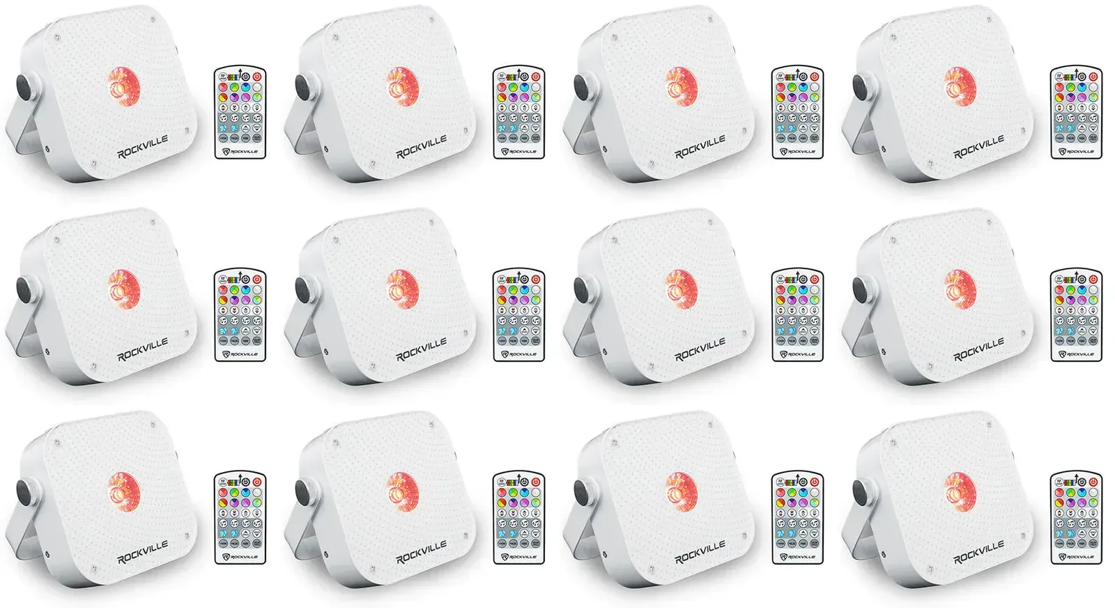 Светодиодный прибор Rockville MINI RF1 V3 White (12 штук)