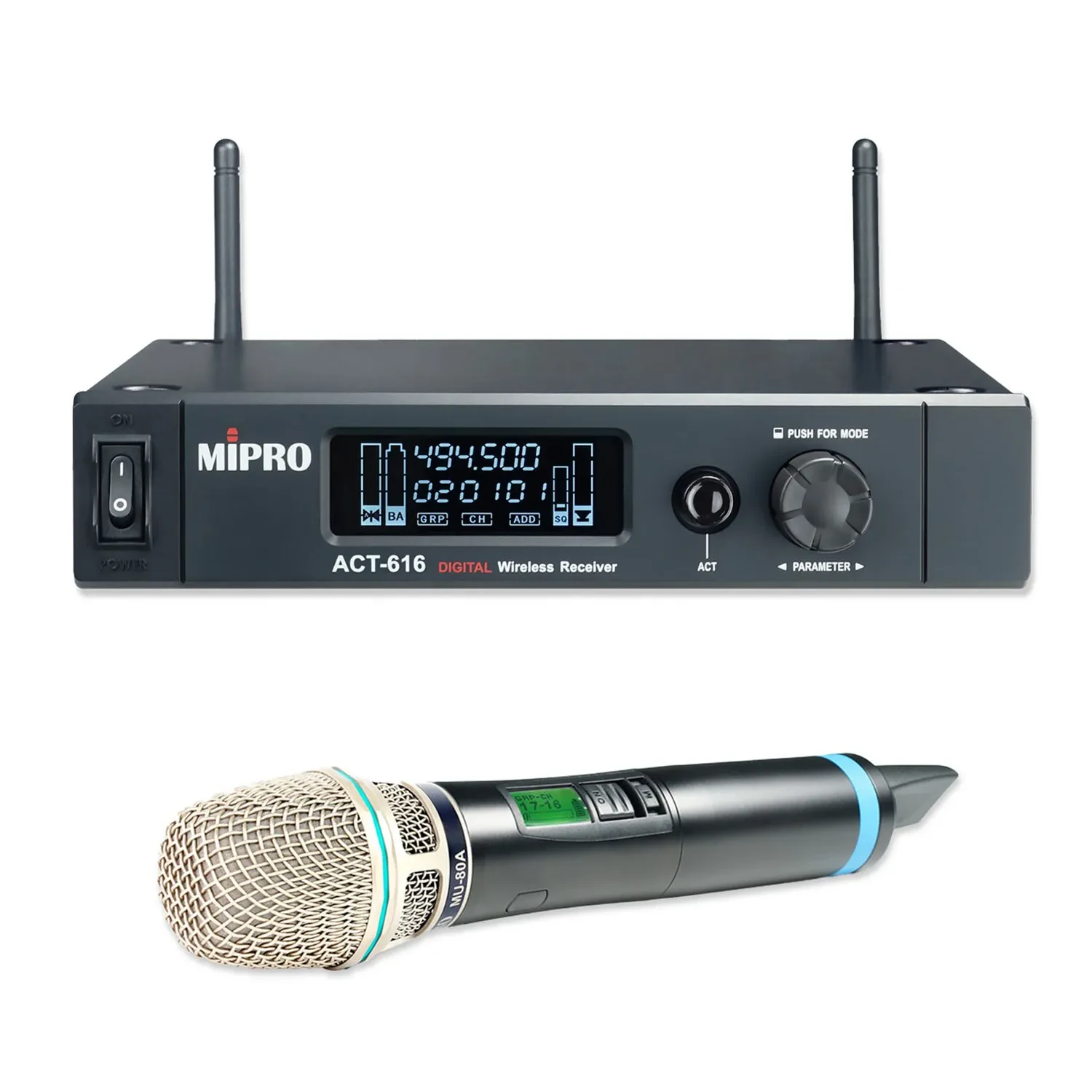 Mipro ACT-616 1-Kanalempfänger 494 - 542 MHz mit Handsender Mikrofon