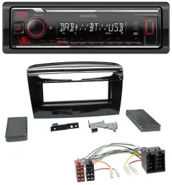Kenwood MP3 Bluetooth USB DAB Autoradio für Lancia Y ab 12 schwarz glänzend