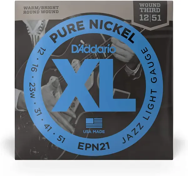 Струны для электрогитары D'Addario EPN21 XL Pure Nickel 12-51
