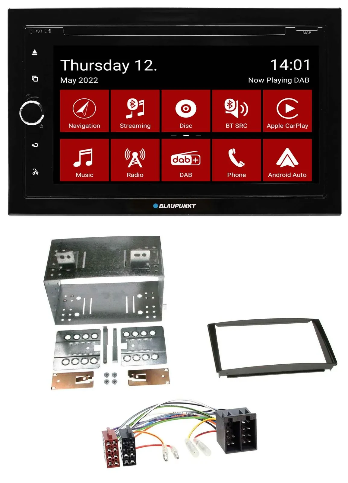 Автомагнитола для Kia Ceed 01–09, proCeed 08 Blaupunkt 2-DIN, MP3, DVD, Bluetooth, DAB, USB